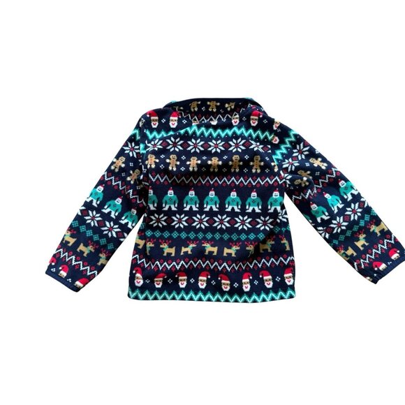 Oshkosh Bgosh Kids Size 24M Sweater Toddler Fleece Pullover Holiday Polyester - Picture 2 of 11